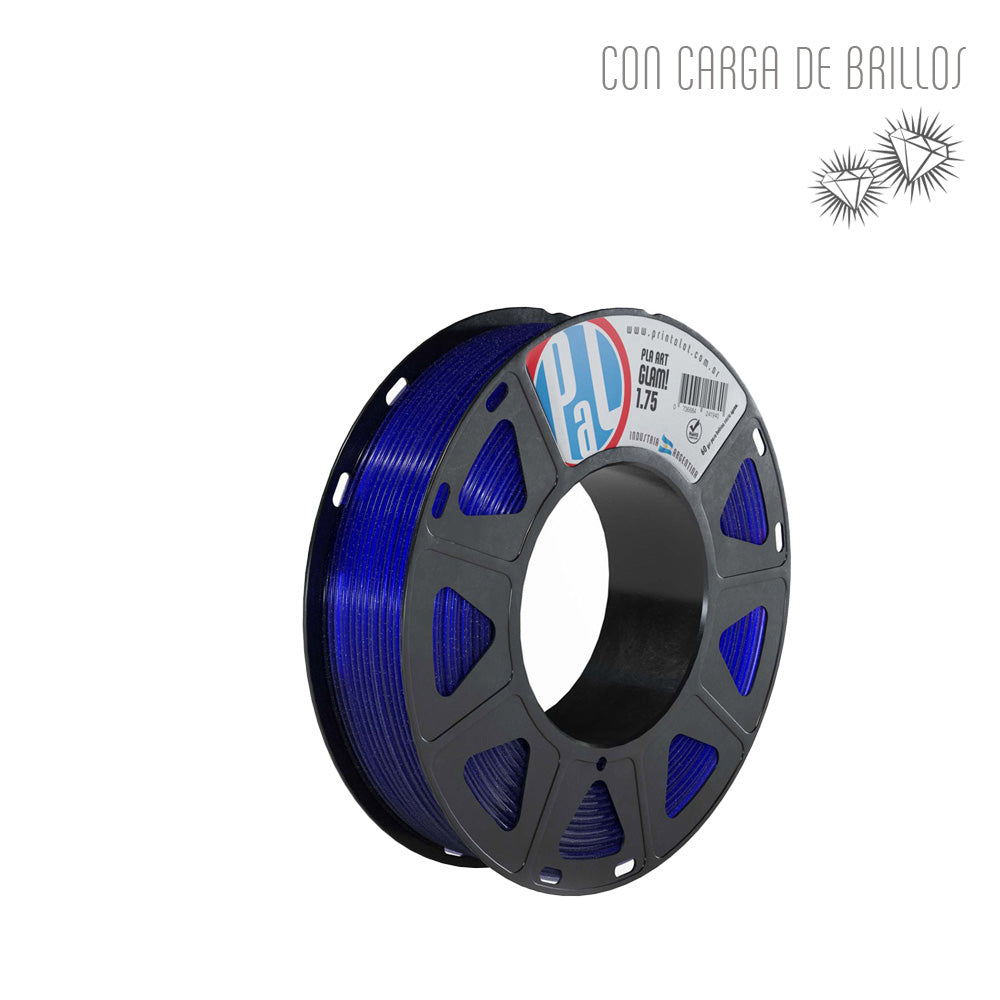 PLA GLAM! Azul Translúcido (Glitter)
