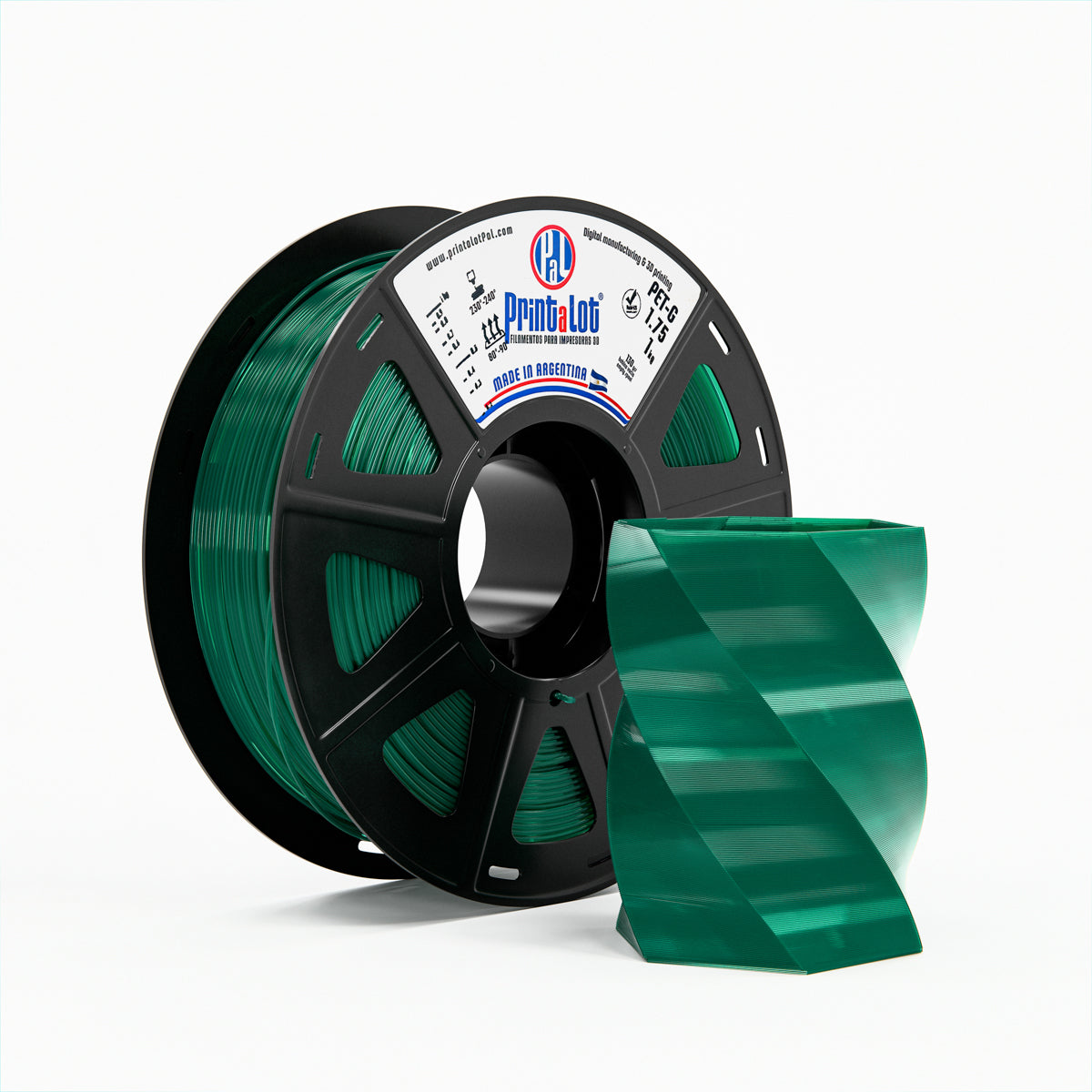PETg verde translúcido